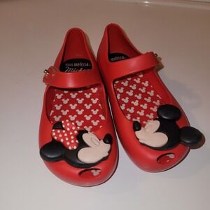Mini Melissa‎ Kissing Mickey & Minnie Shoes Toddler Size 9